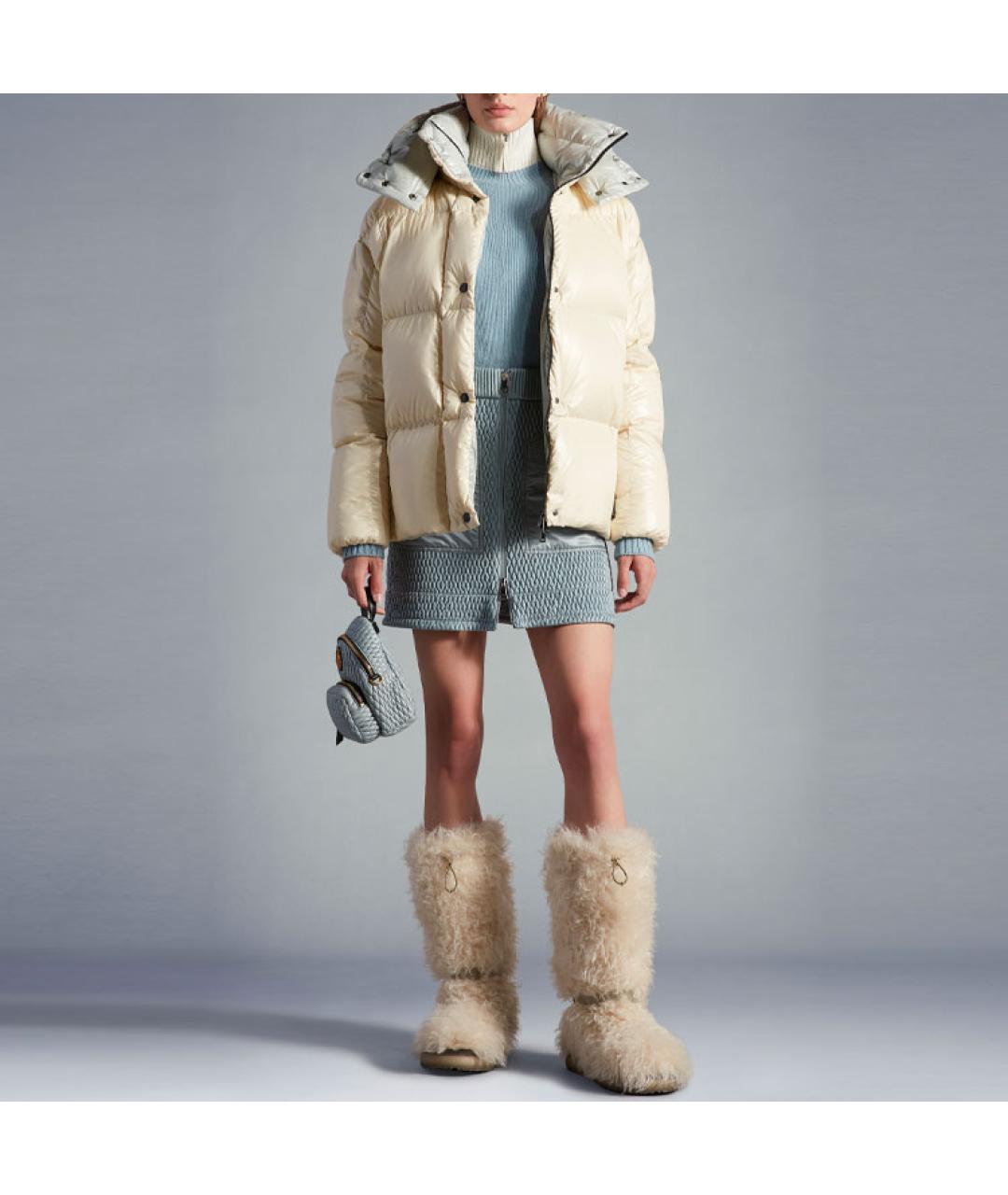 MONCLER Бежевый пуховик, фото 2