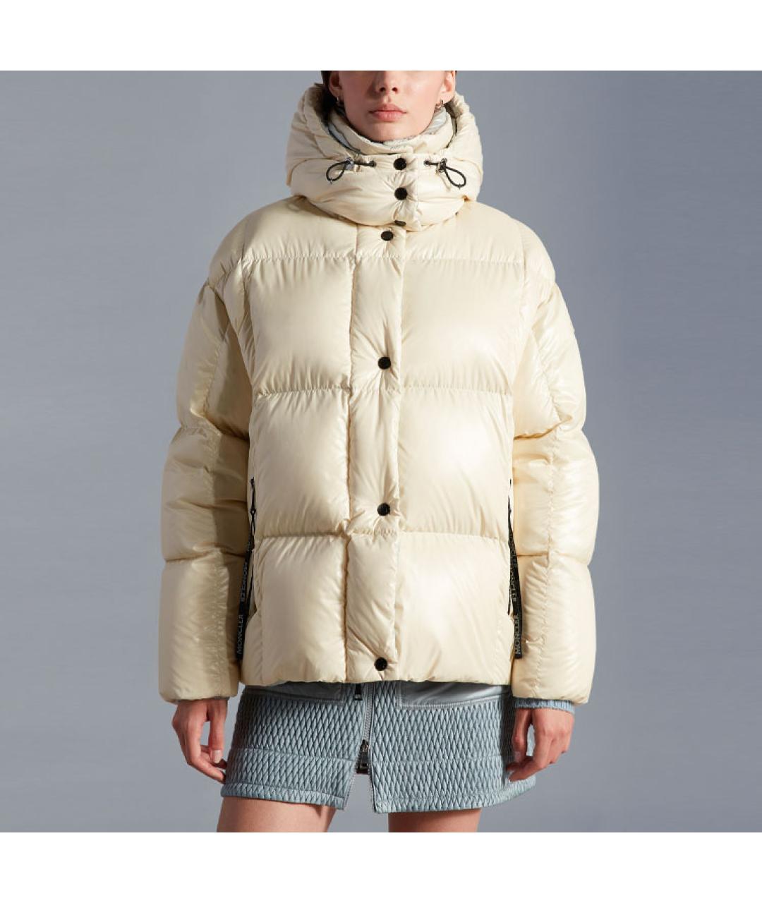 MONCLER Бежевый пуховик, фото 4