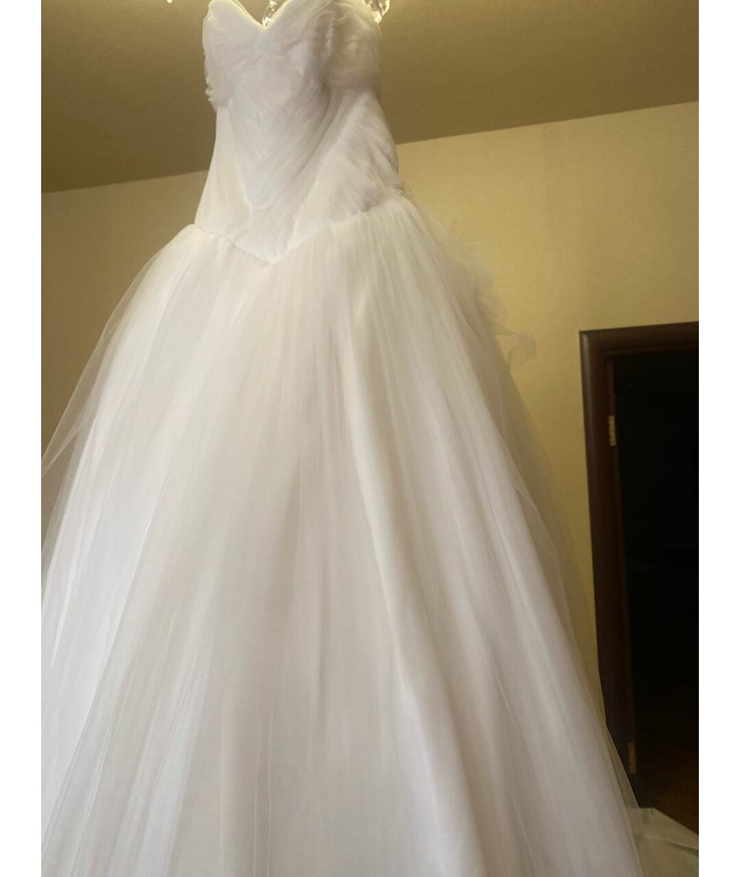 VERA WANG Белое сетчатое свадебное платье, фото 3