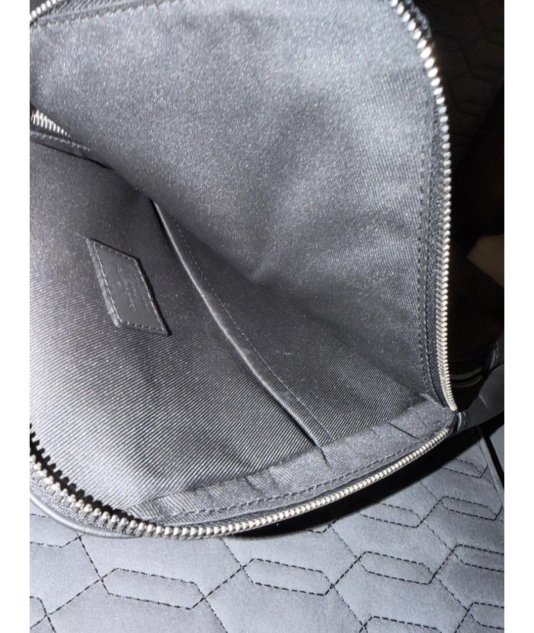 LOUIS VUITTON Черная кожаная сумка на плечо, фото 3