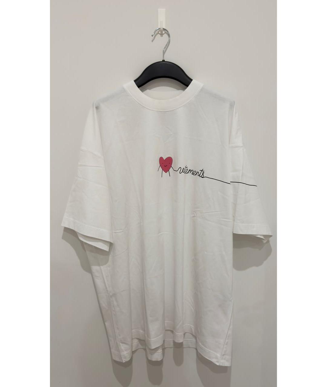 VETEMENTS Белая хлопковая футболка, фото 2