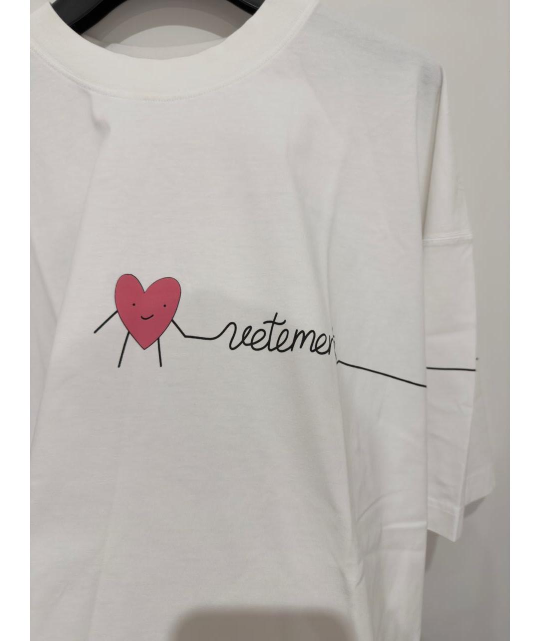 VETEMENTS Белая хлопковая футболка, фото 3