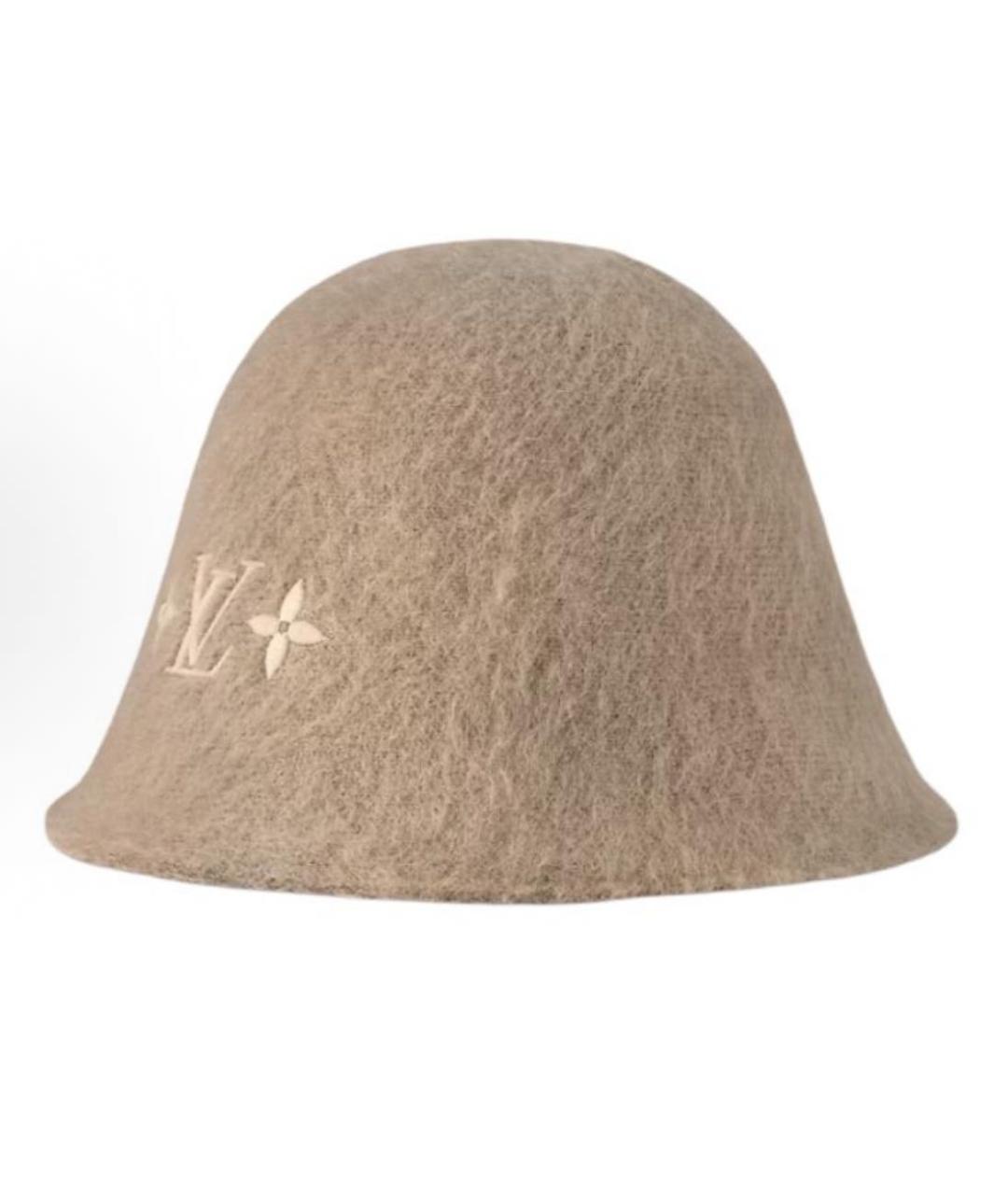 LOUIS VUITTON Бежевая шерстяная шляпа, фото 2
