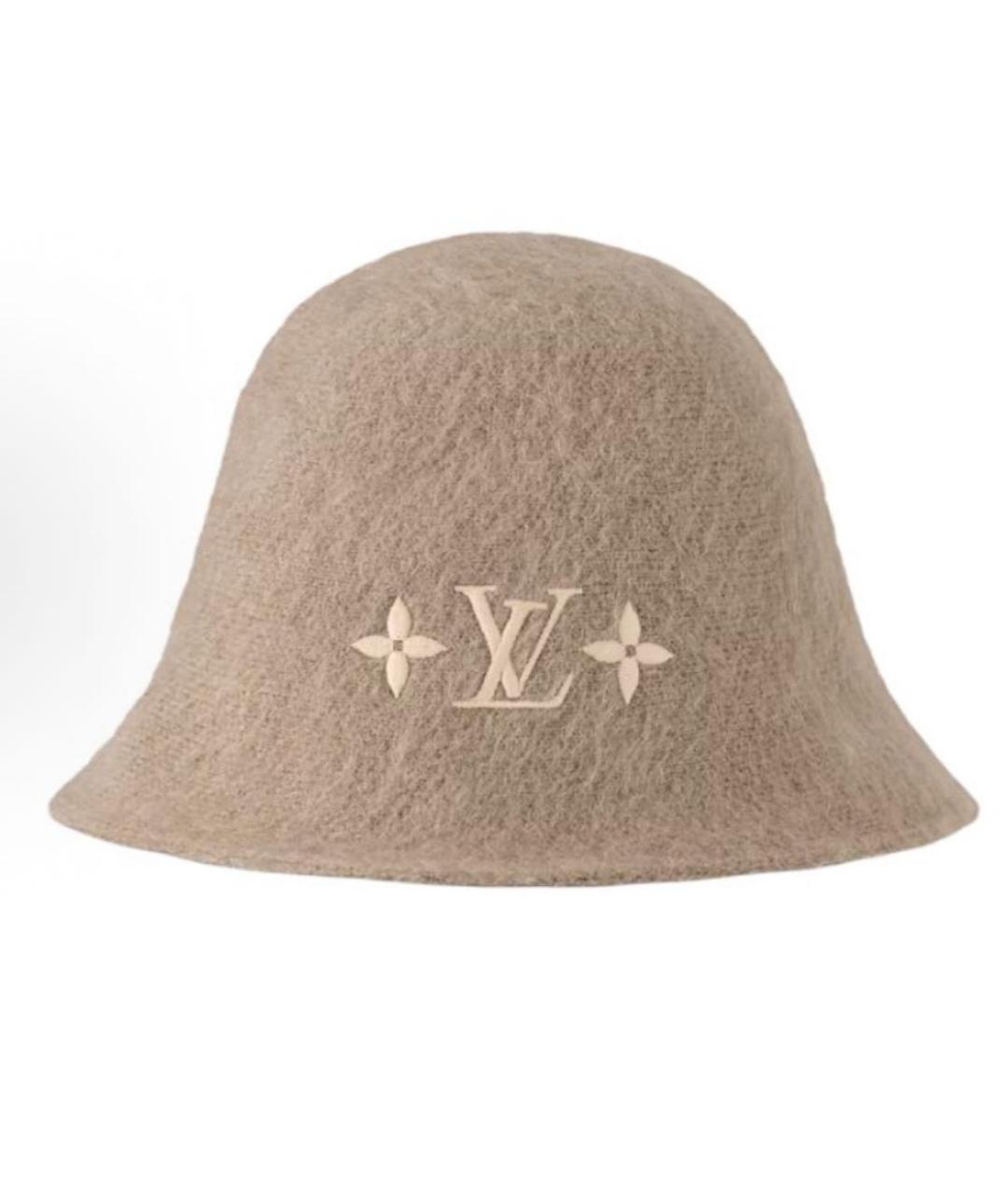 LOUIS VUITTON Бежевая шерстяная шляпа, фото 4
