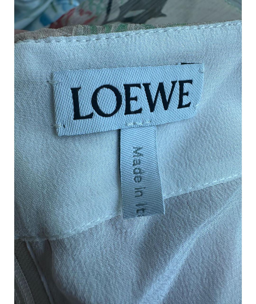 LOEWE Мульти шелковая юбка миди, фото 3