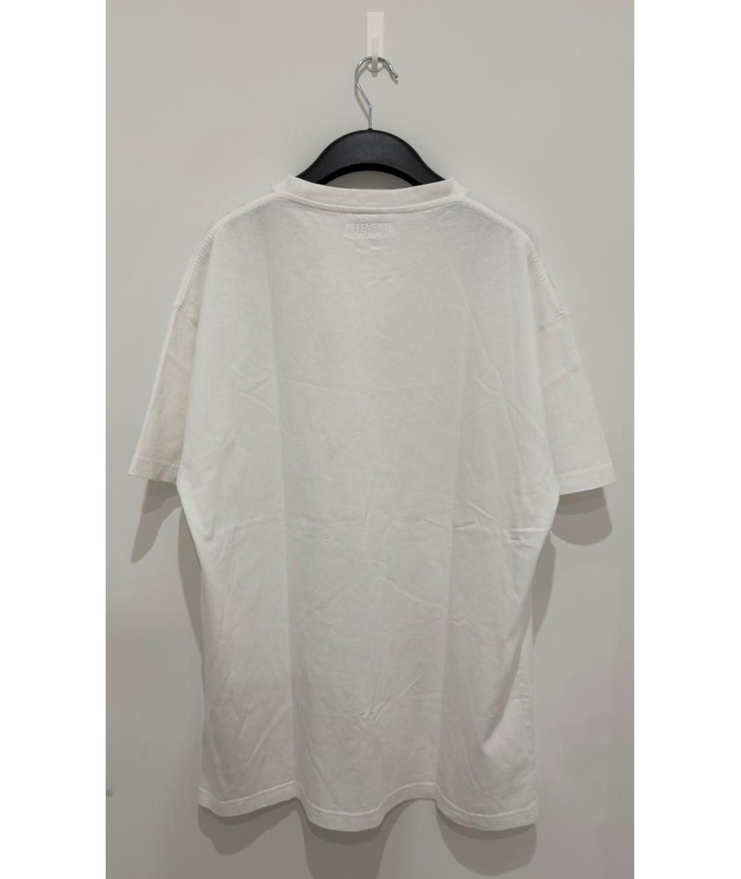 VETEMENTS Белая хлопковая футболка, фото 4