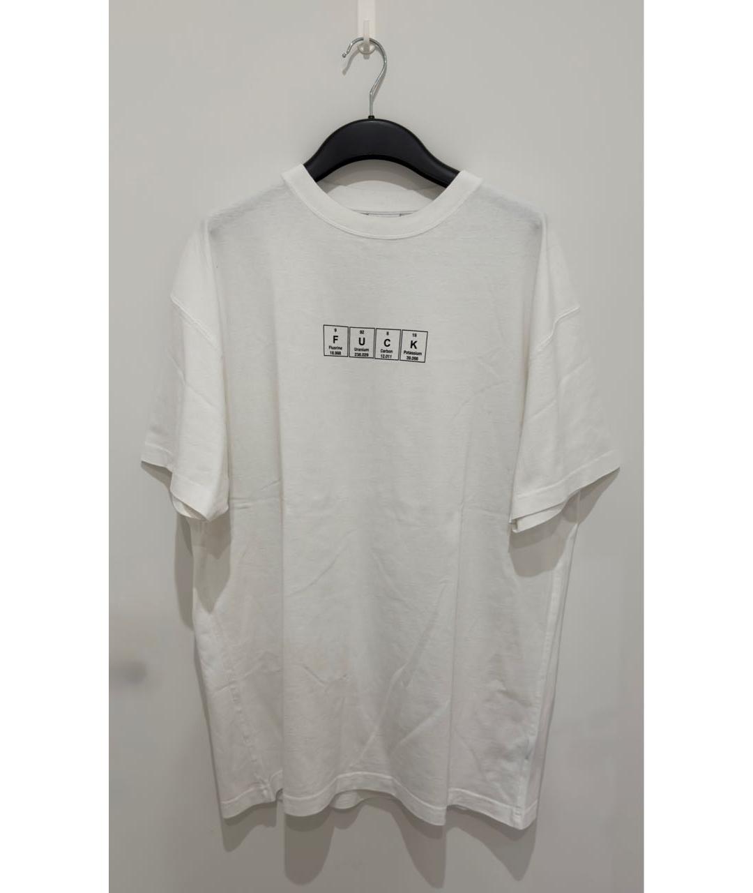 VETEMENTS Белая хлопковая футболка, фото 2