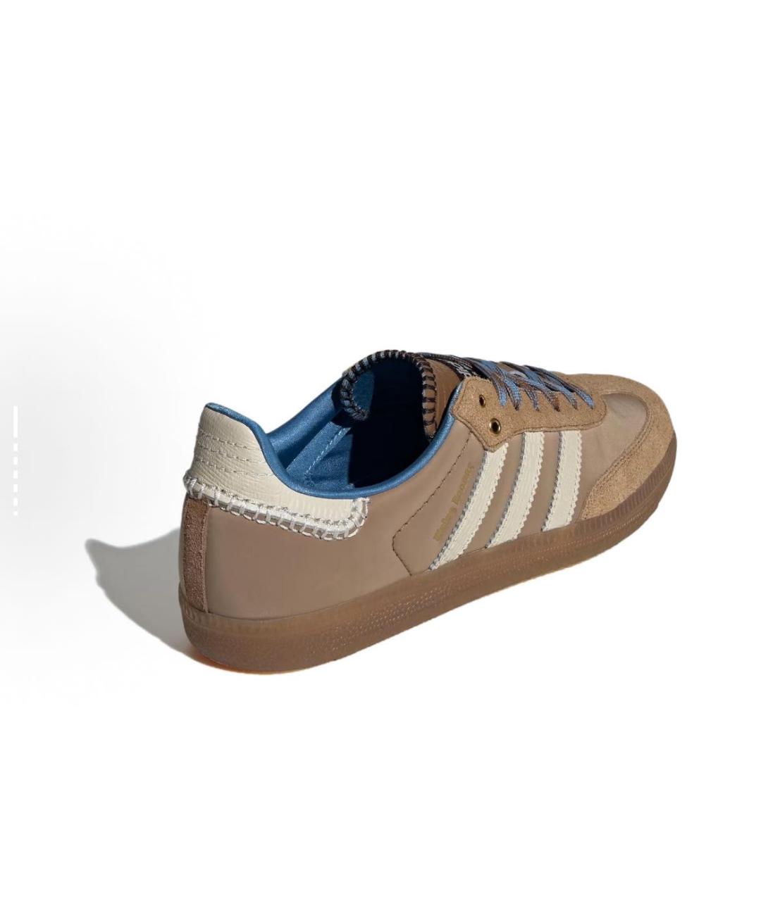 ADIDAS Коричневые кожаные кроссовки, фото 4