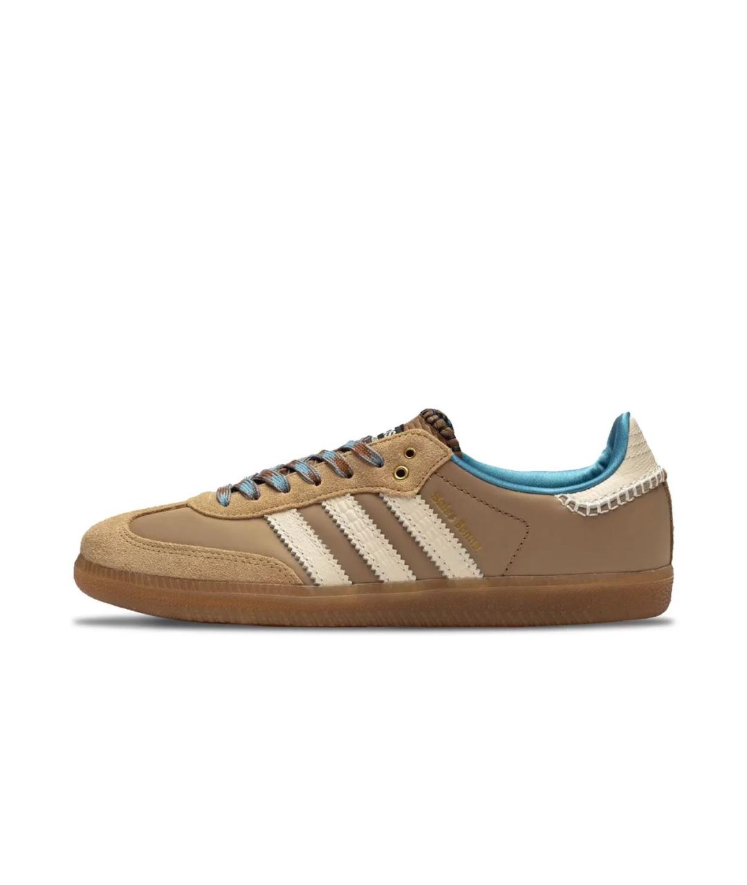 ADIDAS Коричневые кожаные кроссовки, фото 5