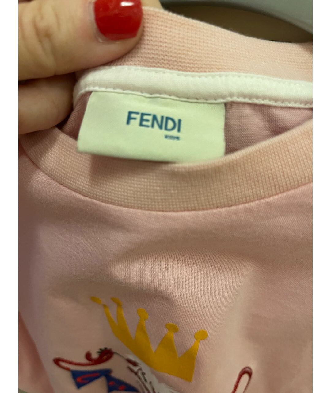 FENDI Розовый хлопковый детская футболка / топ, фото 5