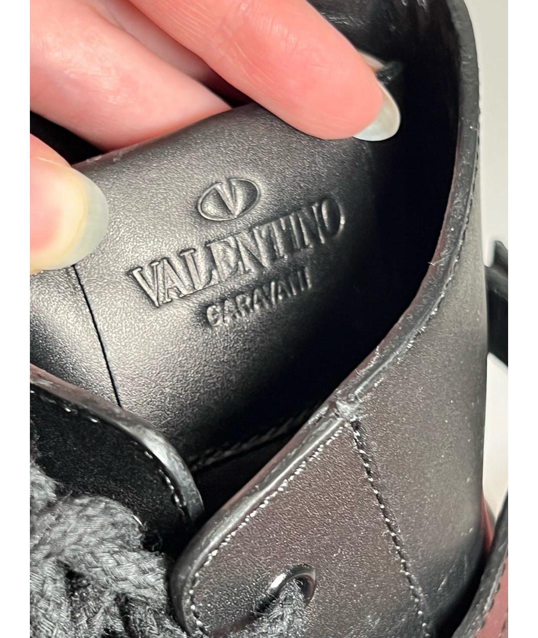 VALENTINO Черные кожаные ботинки, фото 5