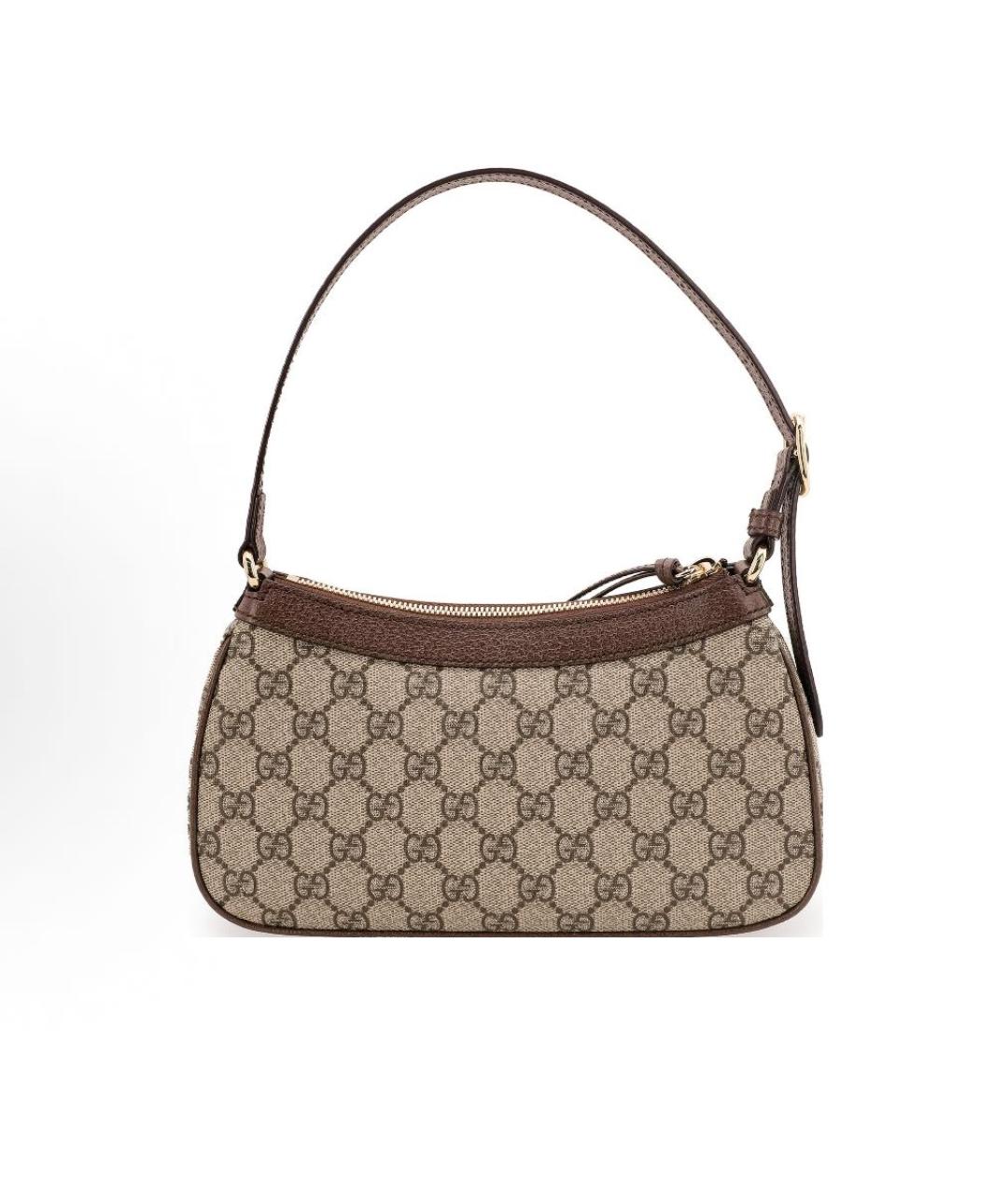 GUCCI Коричневая кожаная сумка с короткими ручками, фото 3