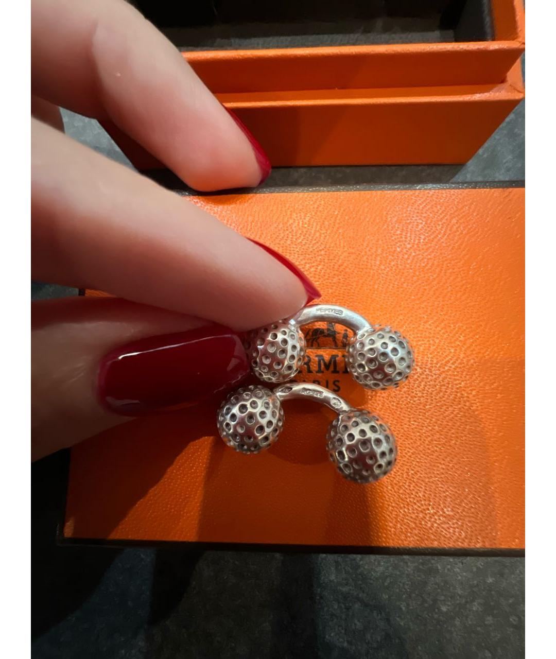 HERMES Серебряные запонки, фото 2