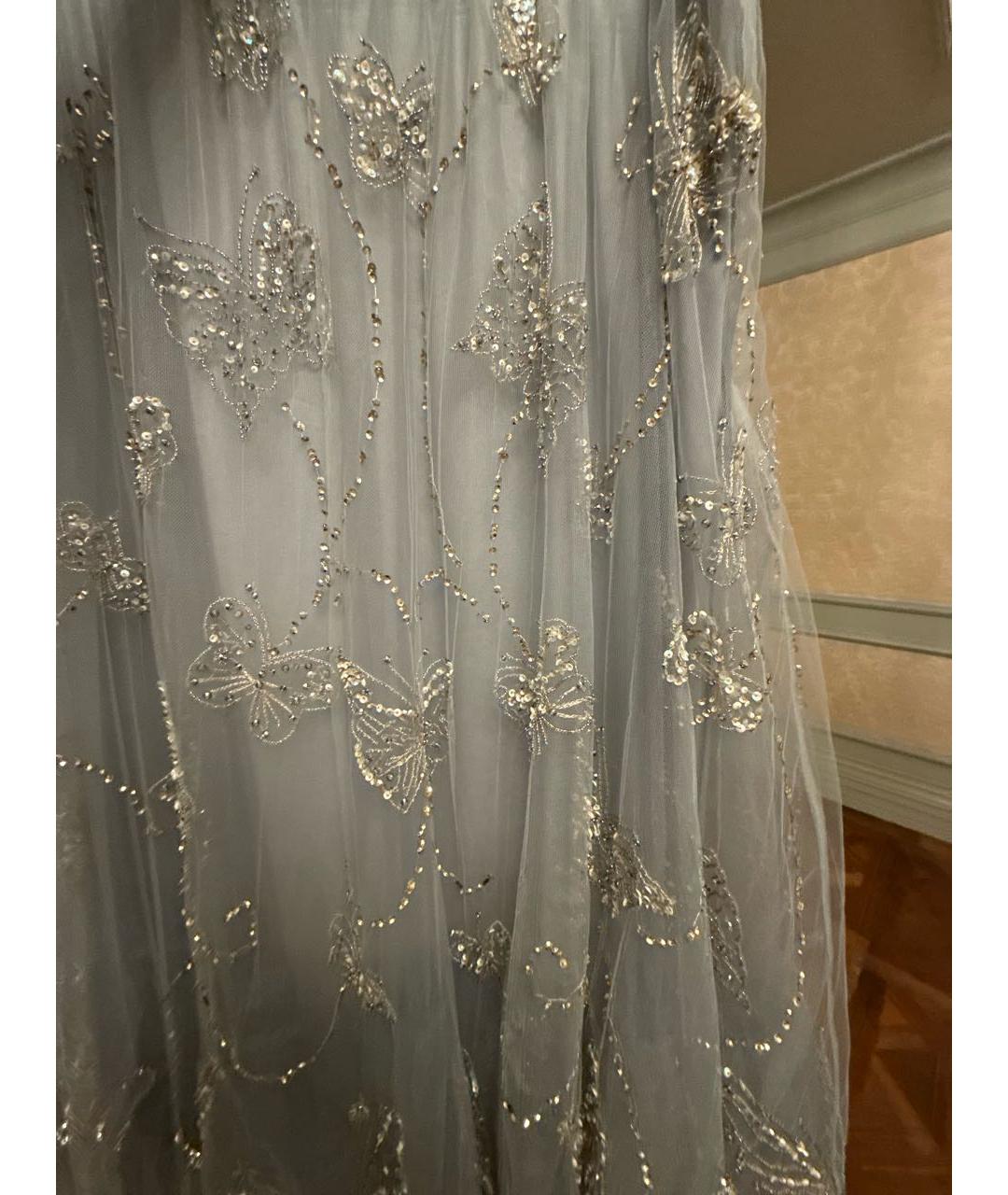 VALENTINO Голубая юбка миди, фото 4