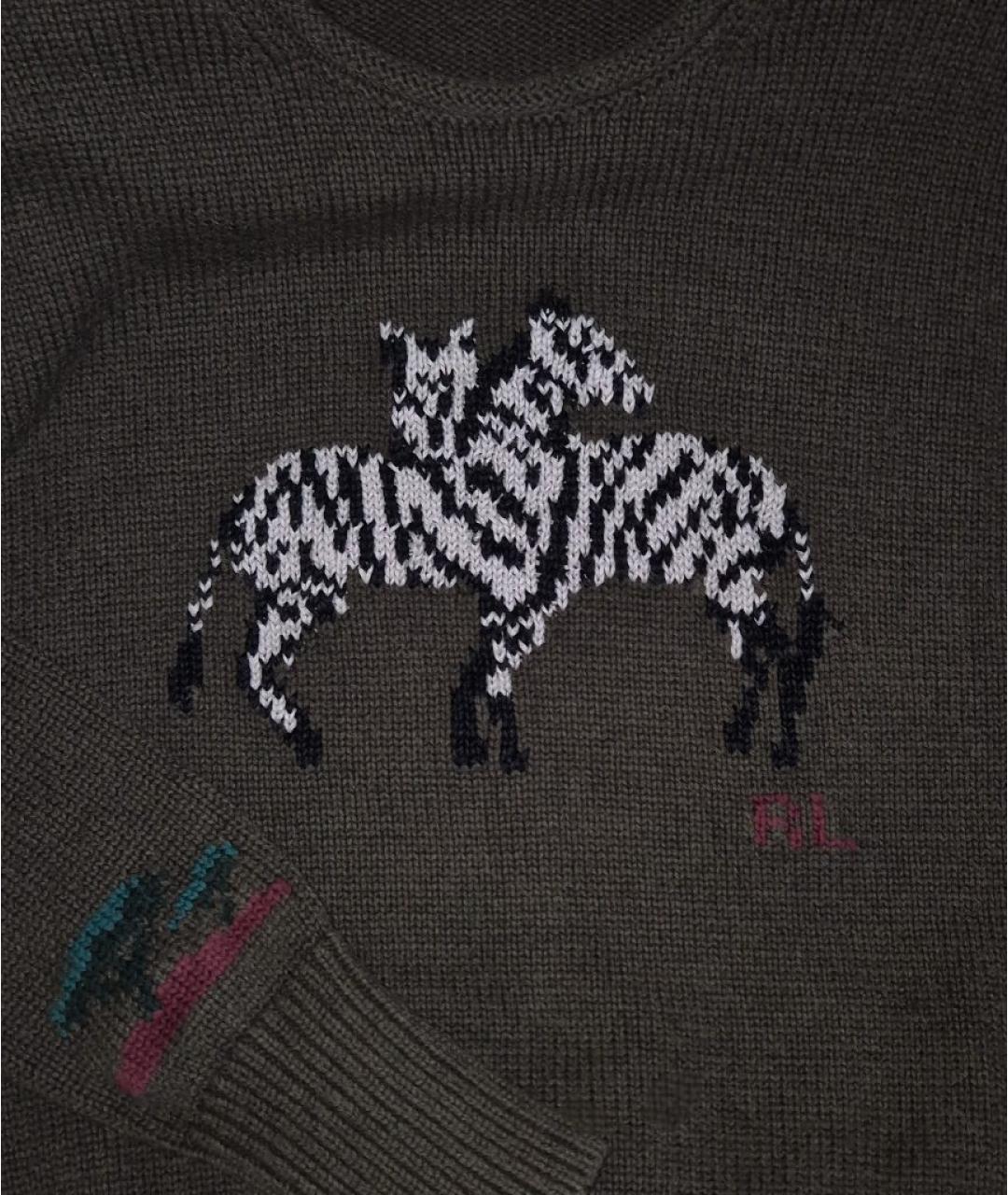 POLO RALPH LAUREN Хаки хлопковый джемпер / свитер, фото 3