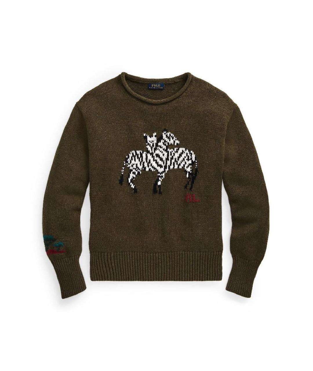 POLO RALPH LAUREN Хаки хлопковый джемпер / свитер, фото 1