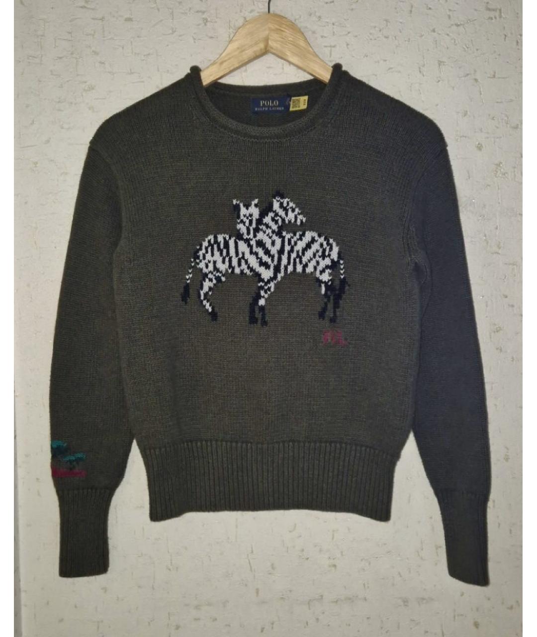 POLO RALPH LAUREN Хаки хлопковый джемпер / свитер, фото 4