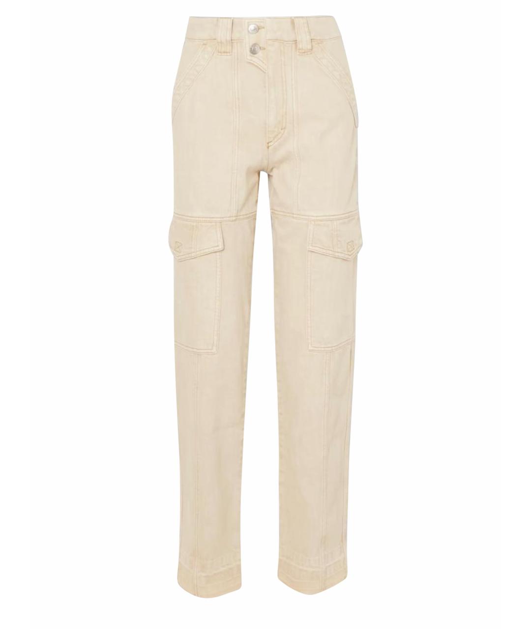 ISABEL MARANT ETOILE Бежевые хлопковые прямые джинсы, фото 1