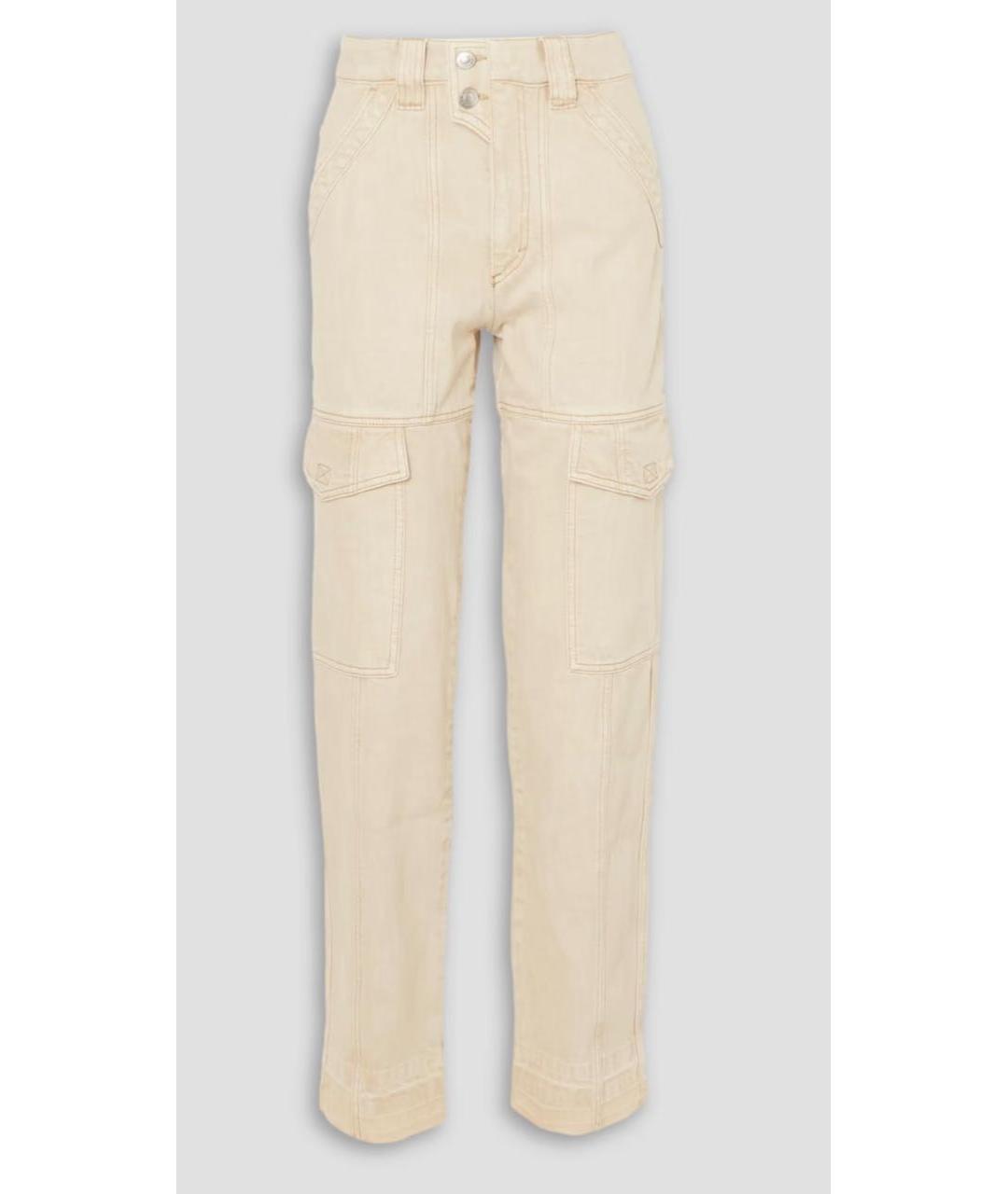 ISABEL MARANT ETOILE Бежевые хлопковые прямые джинсы, фото 9