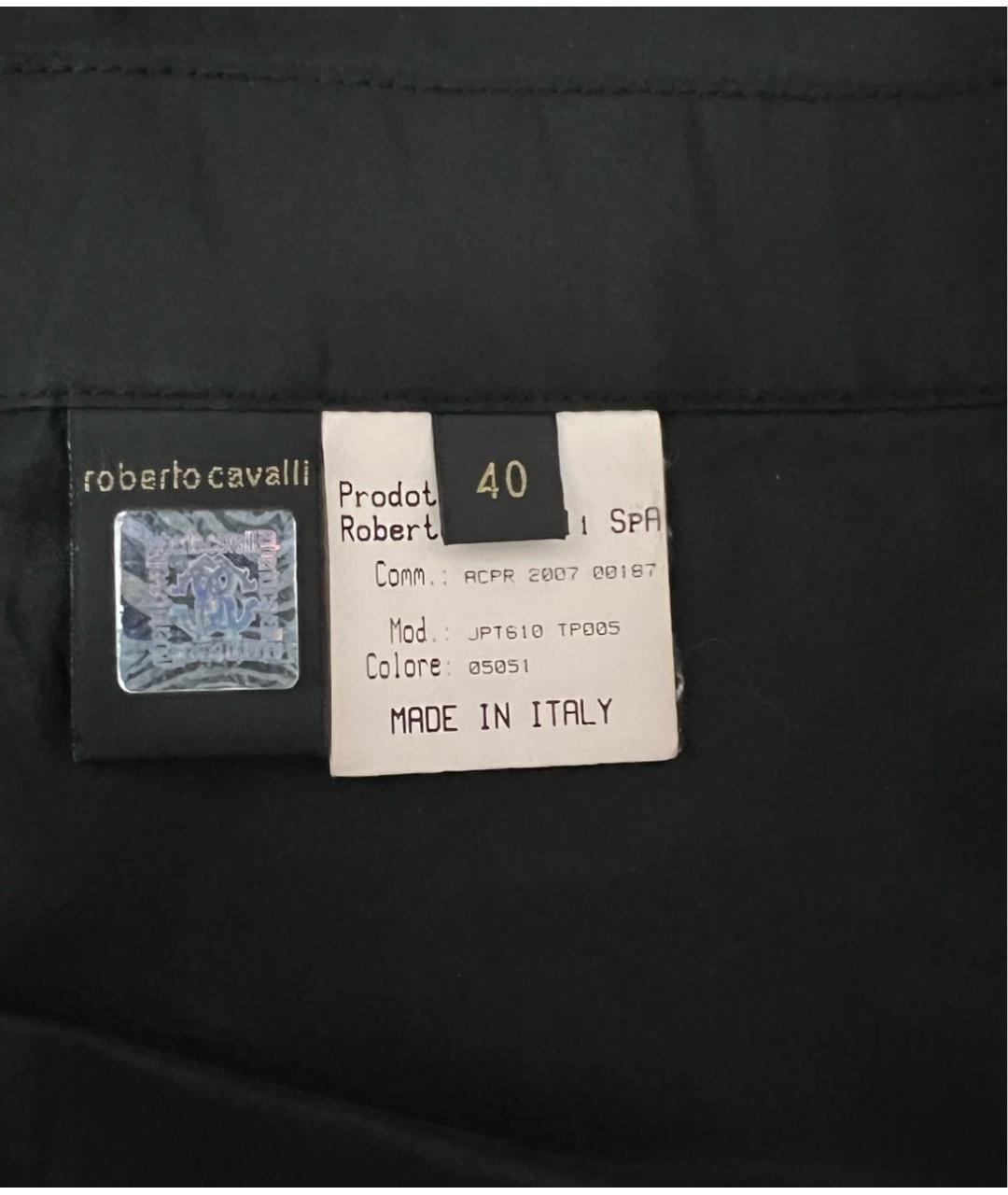 ROBERTO CAVALLI Черная полиэстеровая блузы, фото 4