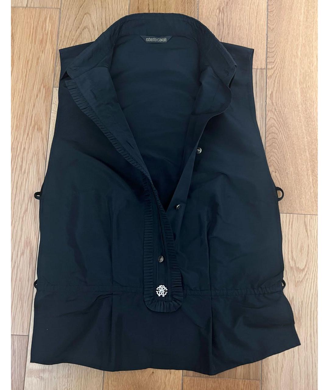 ROBERTO CAVALLI Черная полиэстеровая блузы, фото 2