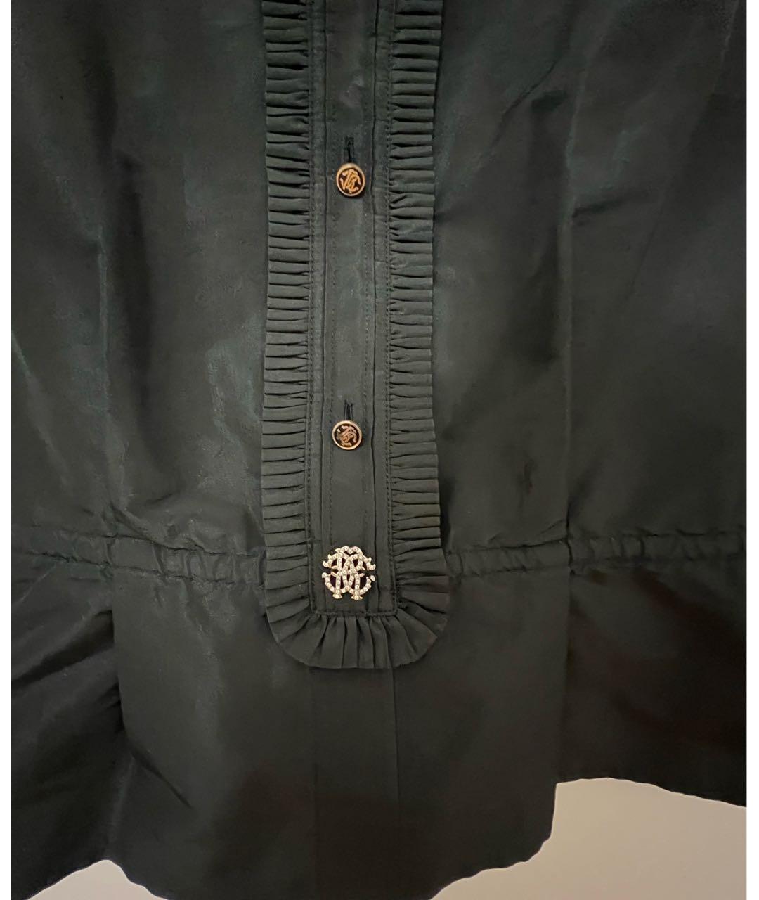 ROBERTO CAVALLI Черная полиэстеровая блузы, фото 3