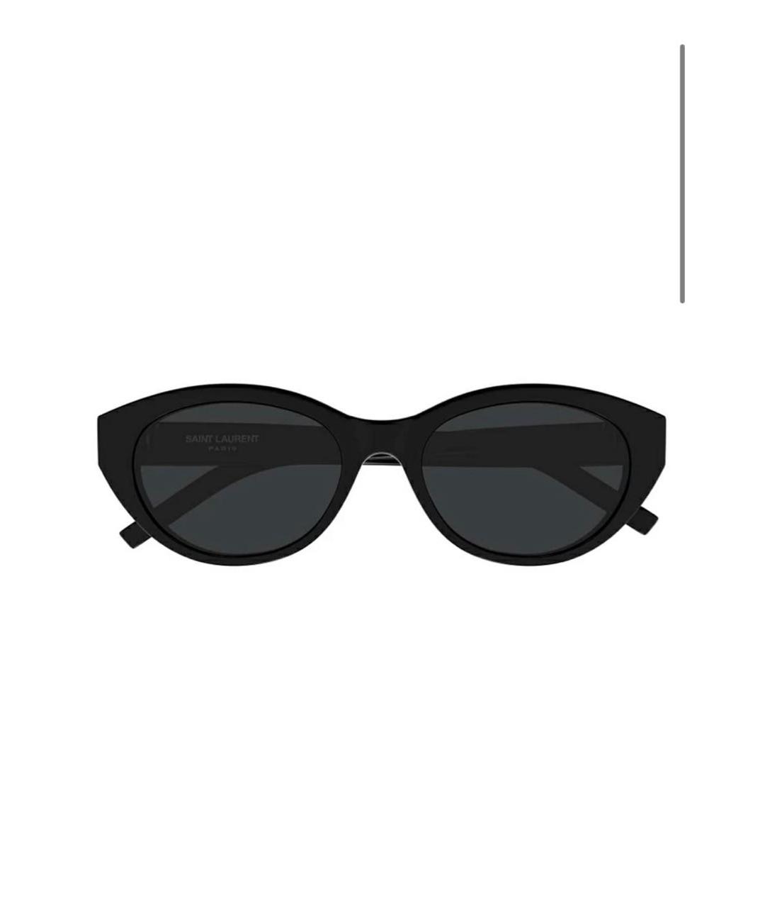 SAINT LAURENT Черные пластиковые солнцезащитные очки, фото 9