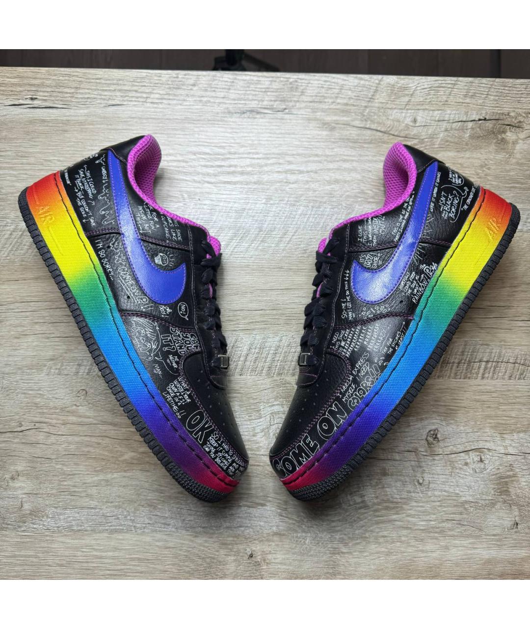 NIKE Мульти кожаные низкие кроссовки / кеды, фото 2