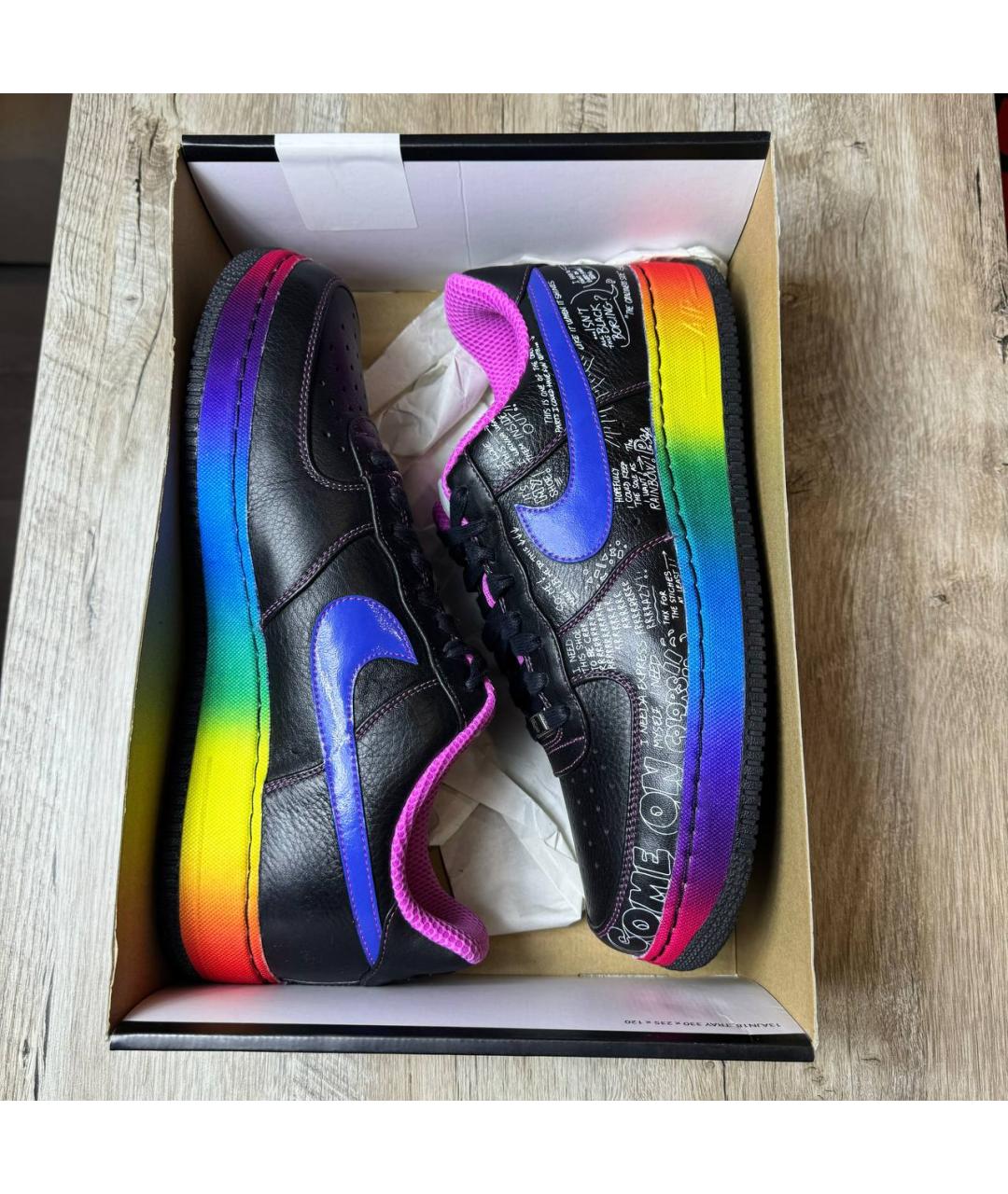 NIKE Мульти кожаные низкие кроссовки / кеды, фото 4