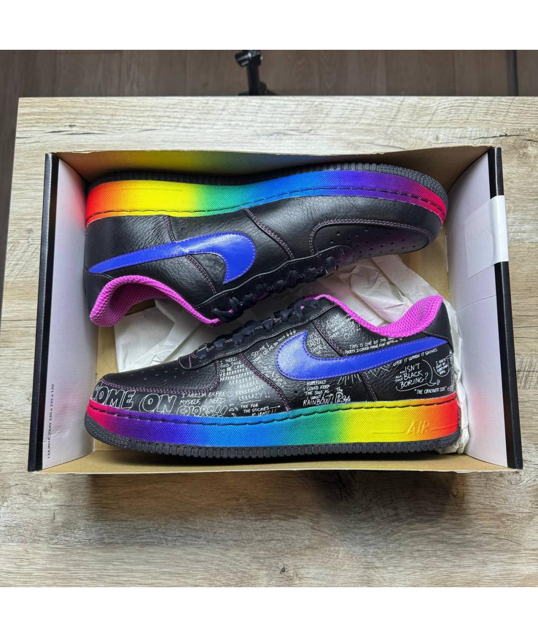 NIKE Мульти кожаные низкие кроссовки / кеды, фото 3