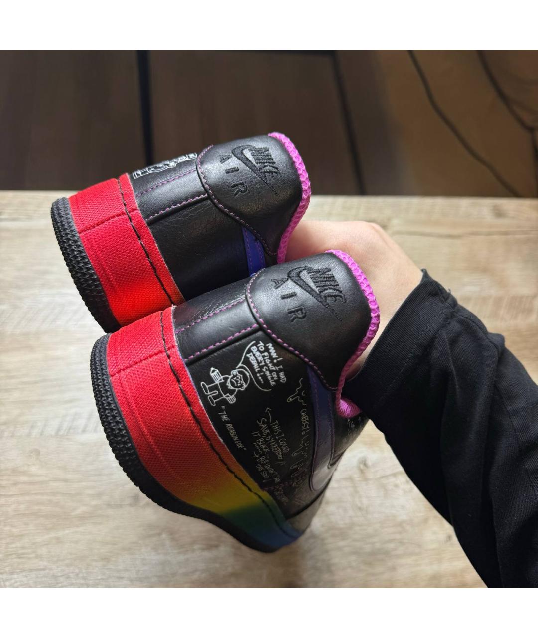 NIKE Мульти кожаные низкие кроссовки / кеды, фото 7