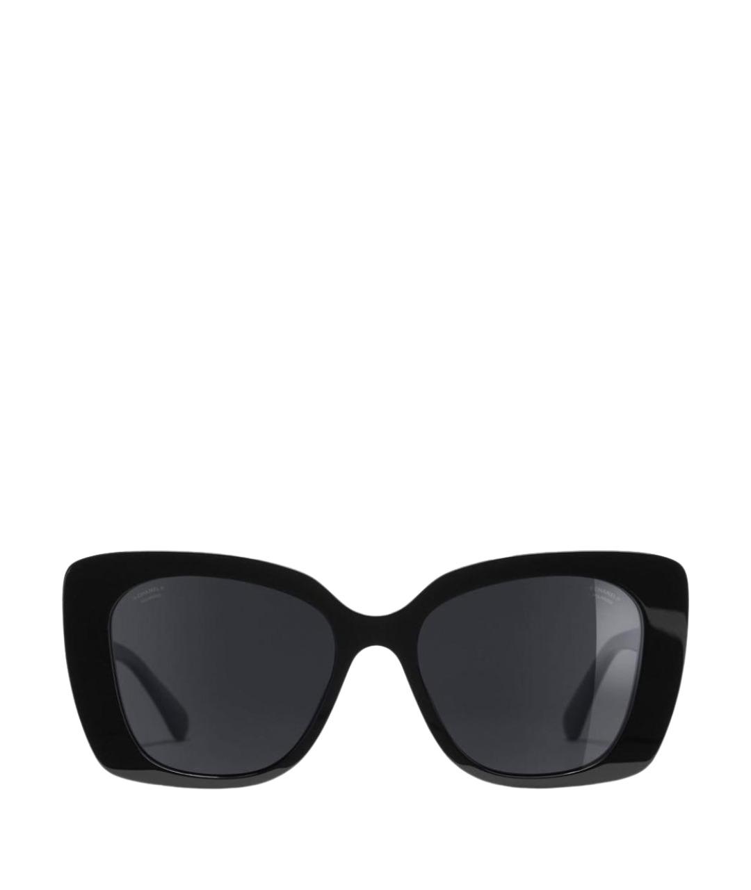 CHANEL Черные пластиковые солнцезащитные очки, фото 1