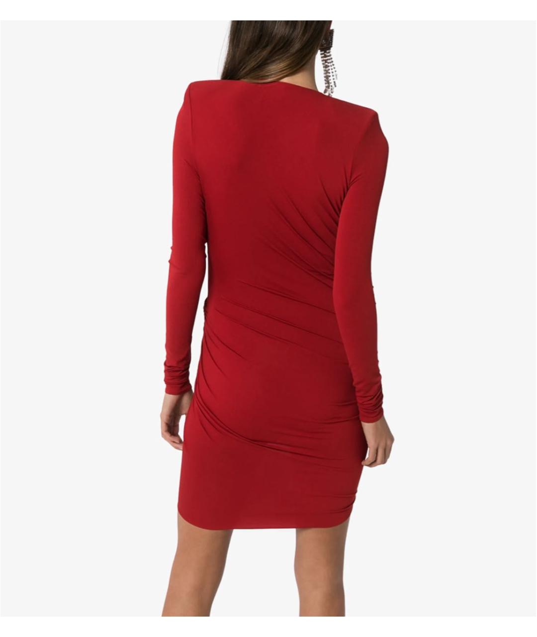 ALEXANDRE VAUTHIER Красное вискозное коктейльное платье, фото 2