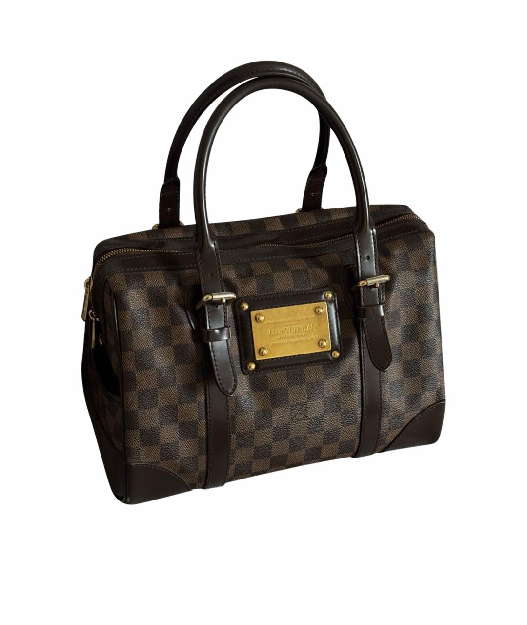 LOUIS VUITTON Коричневая кожаная сумка тоут, фото 1