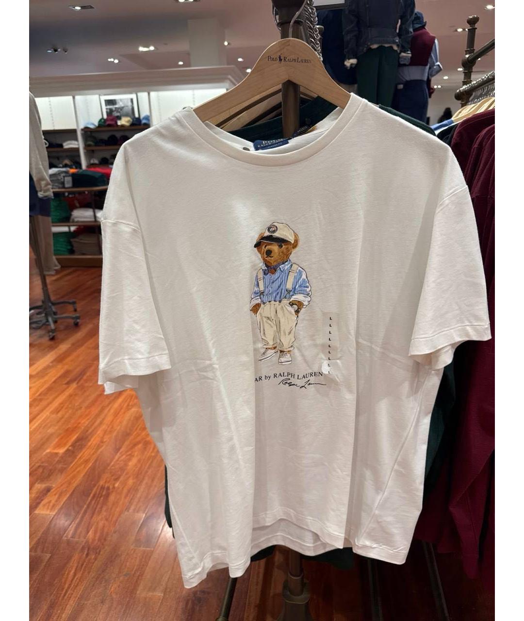 POLO RALPH LAUREN Белая хлопковая футболка, фото 4