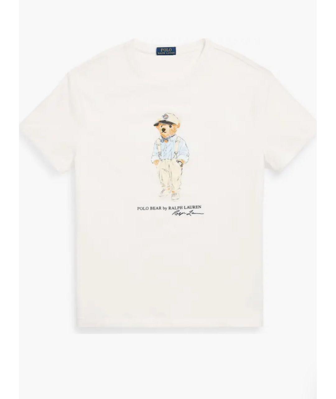 POLO RALPH LAUREN Белая хлопковая футболка, фото 5