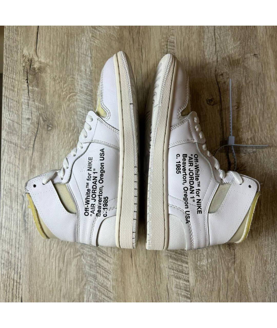 NIKE X OFF-WHITE Белые кожаные кроссовки, фото 6