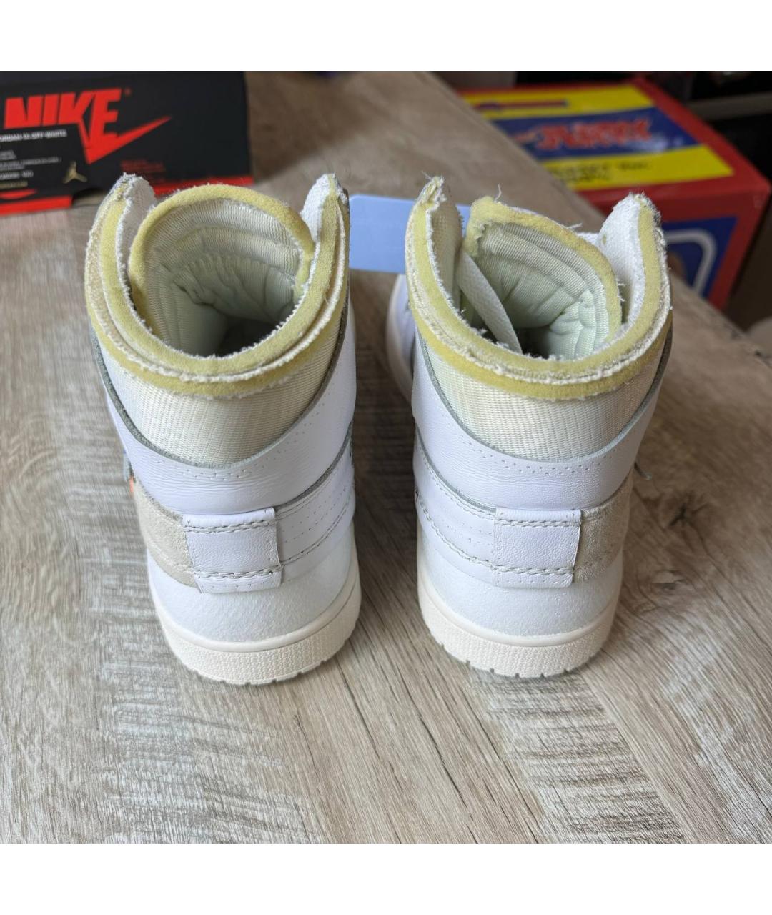 NIKE X OFF-WHITE Белые кожаные кроссовки, фото 5