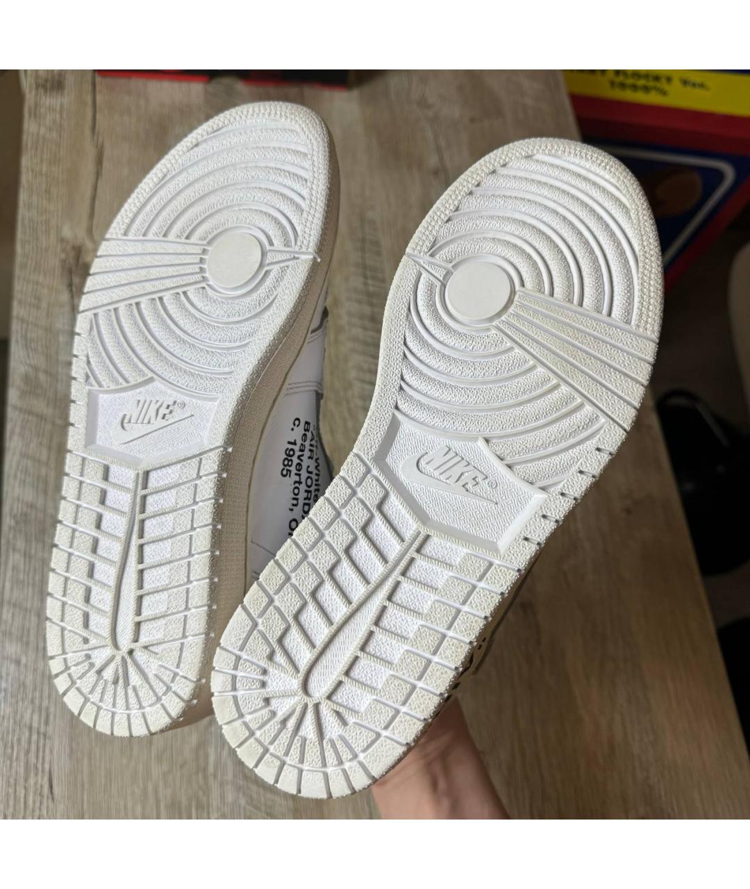 NIKE X OFF-WHITE Белые кожаные кроссовки, фото 8