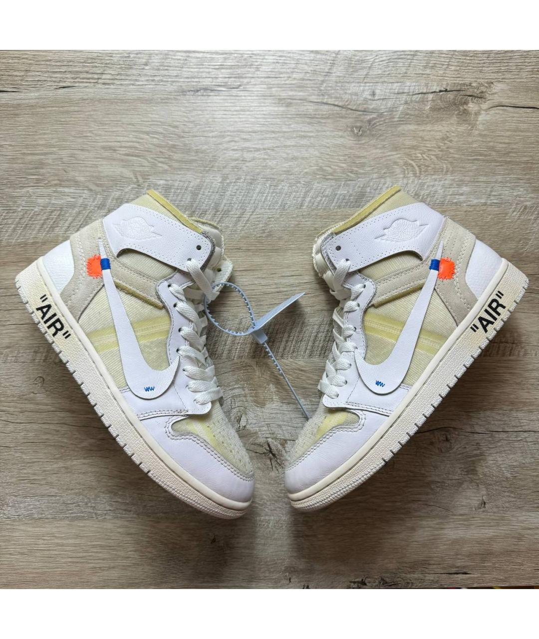 NIKE X OFF-WHITE Белые кожаные кроссовки, фото 3