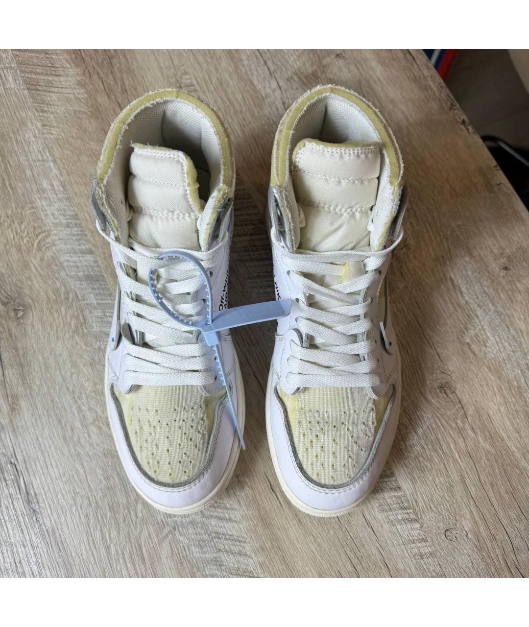 NIKE X OFF-WHITE Белые кожаные кроссовки, фото 4