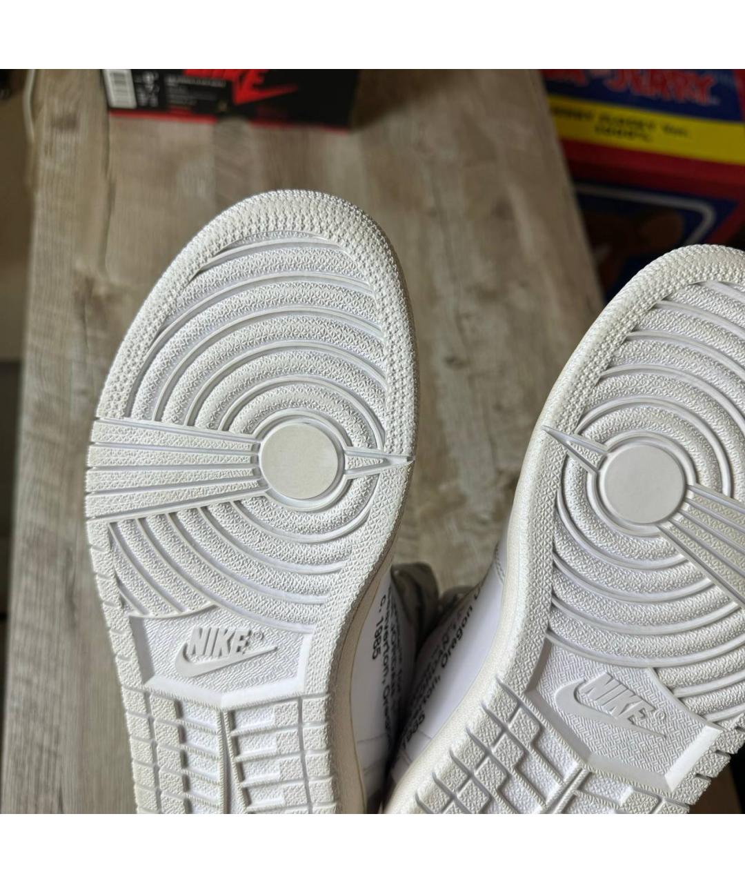 NIKE X OFF-WHITE Белые кожаные кроссовки, фото 9