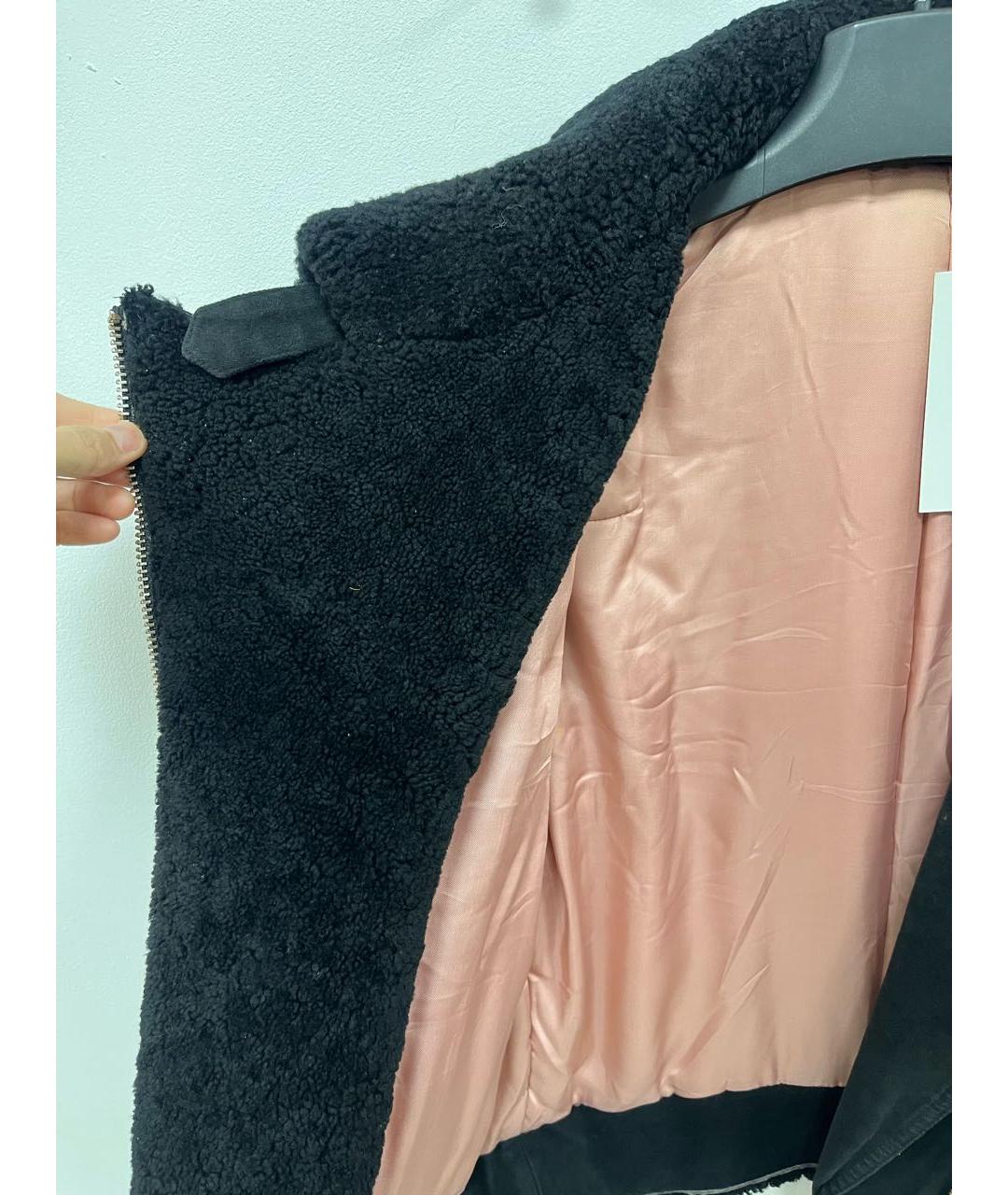 ACNE STUDIOS Черная велюровая дубленка, фото 6