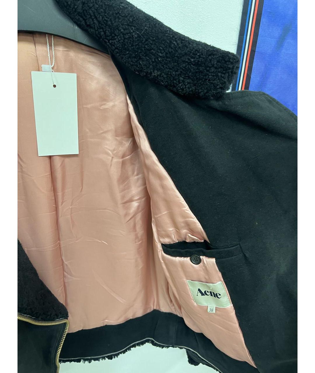 ACNE STUDIOS Черная велюровая дубленка, фото 7