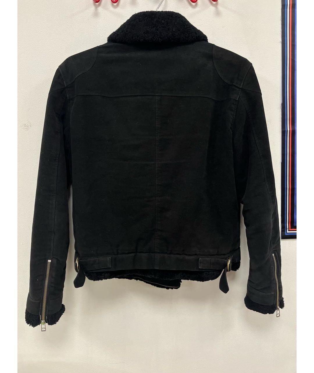 ACNE STUDIOS Черная велюровая дубленка, фото 2