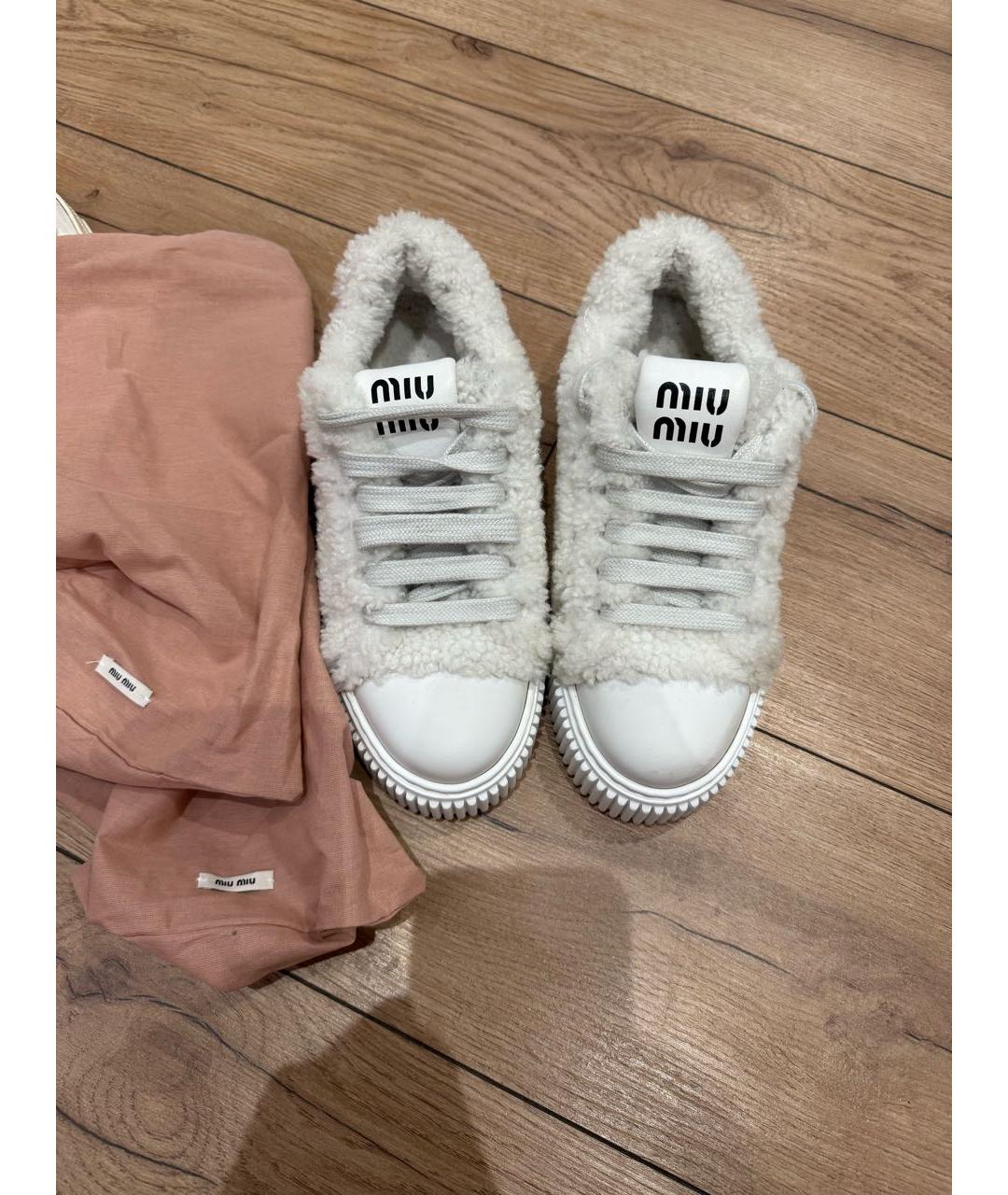 MIU MIU Серые кеды, фото 2