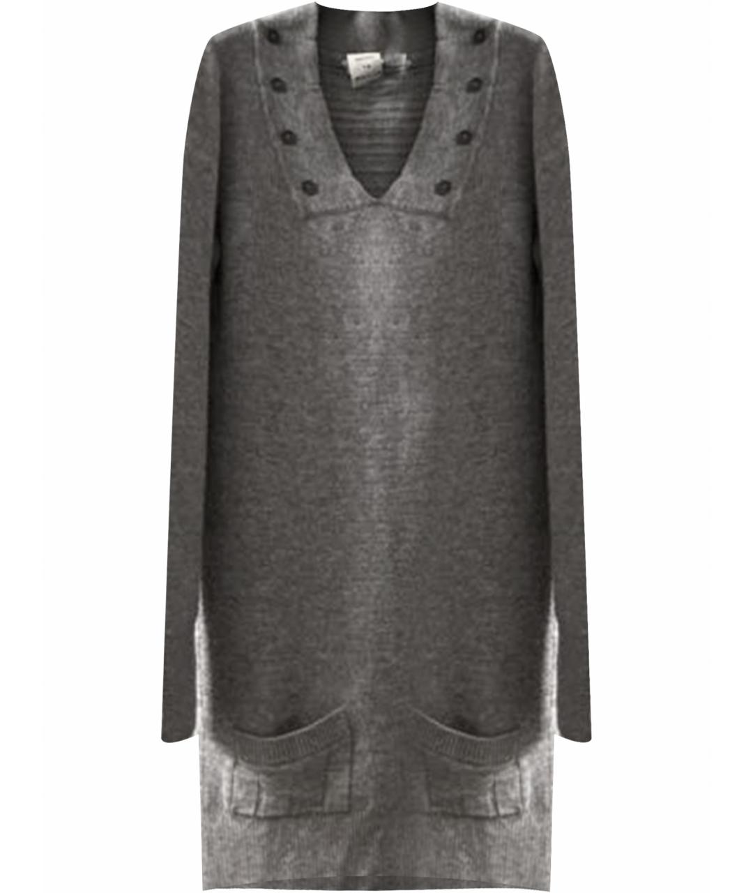 CHLOE Серое шерстяное повседневное платье, фото 6