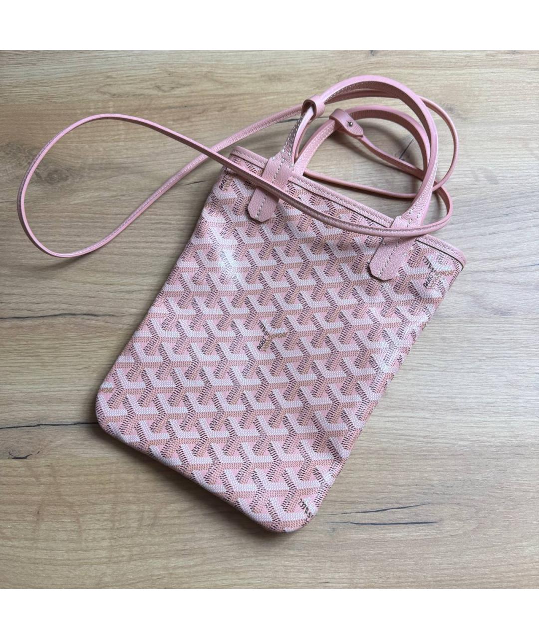 GOYARD Розовая кожаная сумка через плечо, фото 6