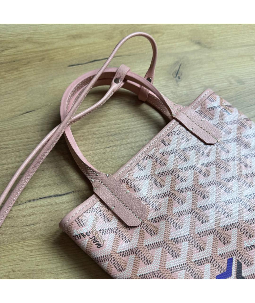 GOYARD Розовая кожаная сумка через плечо, фото 7