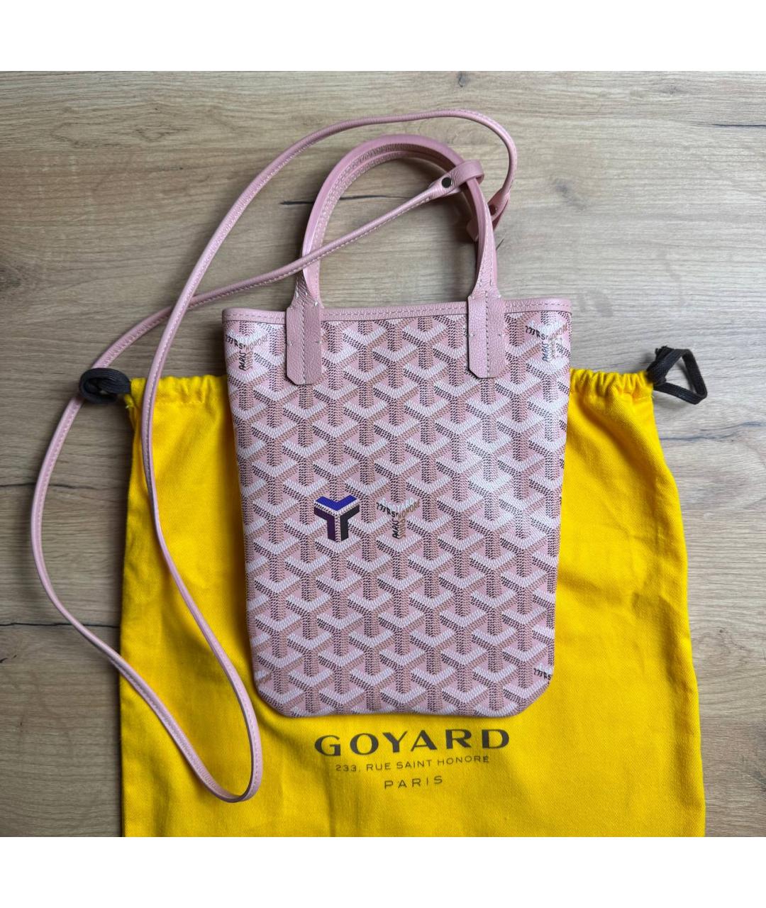 GOYARD Розовая кожаная сумка через плечо, фото 2